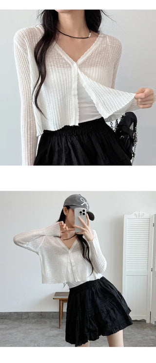 Slim Crop Summer Cardigan