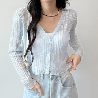 Slim Crop Summer Cardigan