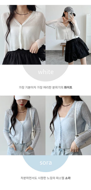 Slim Crop Summer Cardigan