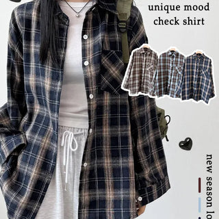 Check Oversized Shirt