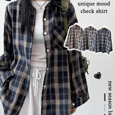 Check Oversized Shirt