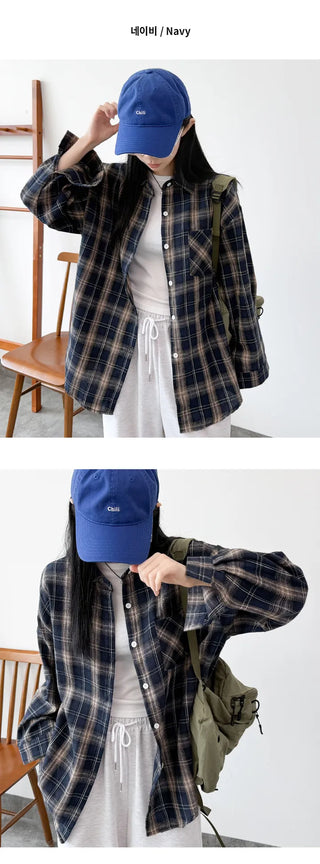 Check Oversized Shirt