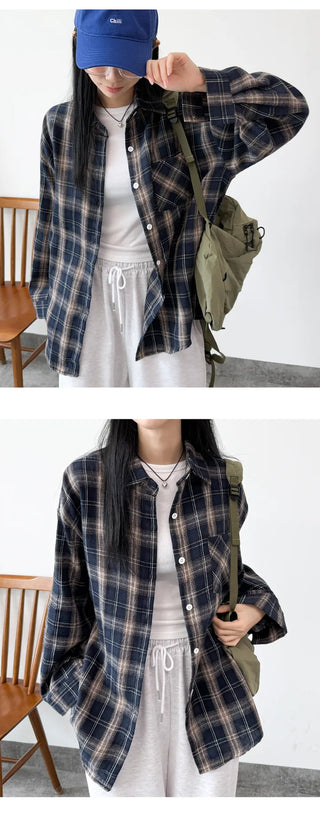 Check Oversized Shirt