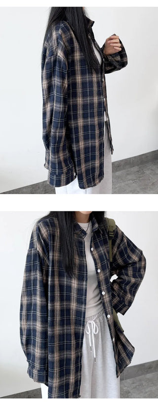 Check Oversized Shirt
