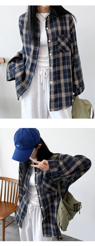 Check Oversized Shirt