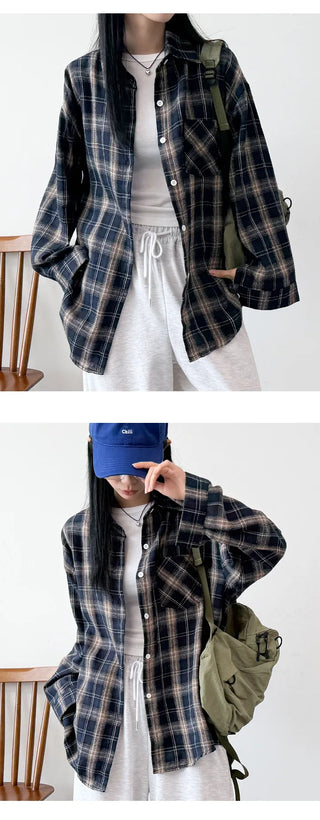 Check Oversized Shirt