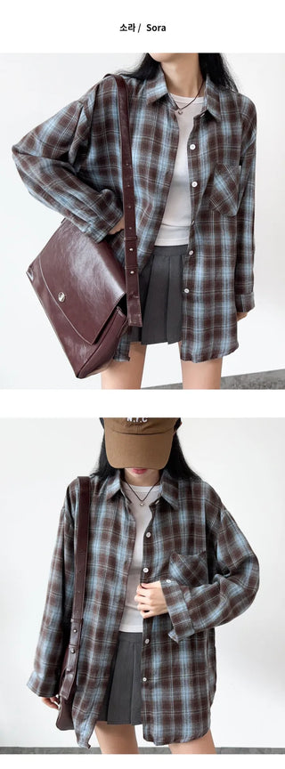 Check Oversized Shirt