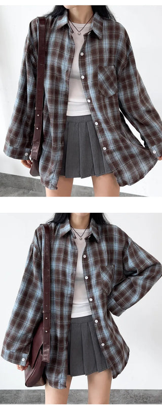 Check Oversized Shirt