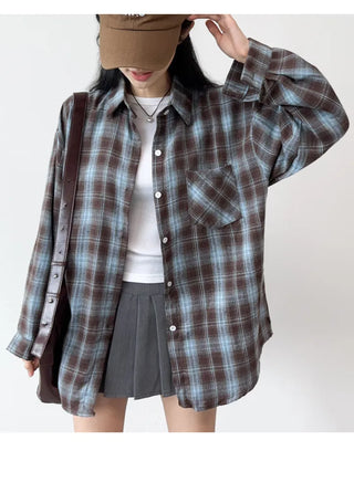 Check Oversized Shirt