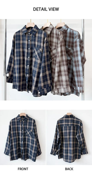 Check Oversized Shirt