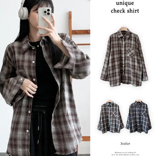 Check Oversized Shirt