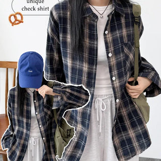 Check Oversized Shirt