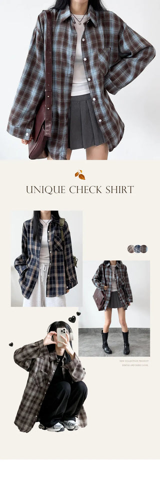 Check Oversized Shirt