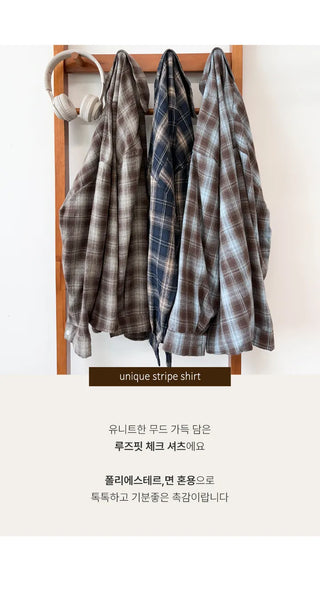 Check Oversized Shirt