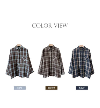 Check Oversized Shirt