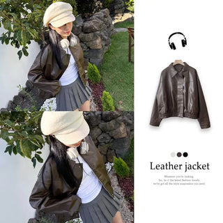 Leather Blouson Jacket