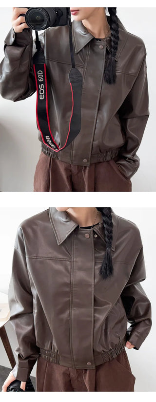 Leather Blouson Jacket