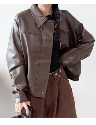 Leather Blouson Jacket