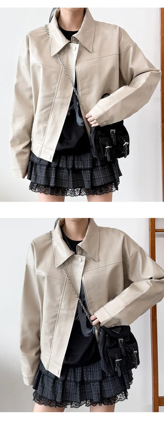 Leather Blouson Jacket