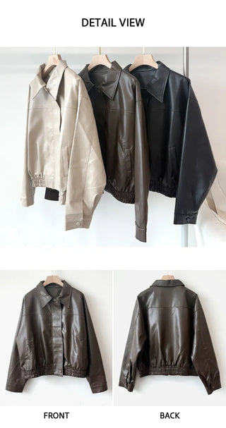 Leather Blouson Jacket