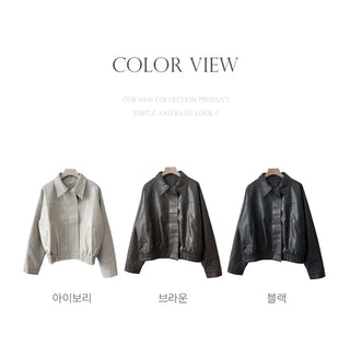 Leather Blouson Jacket