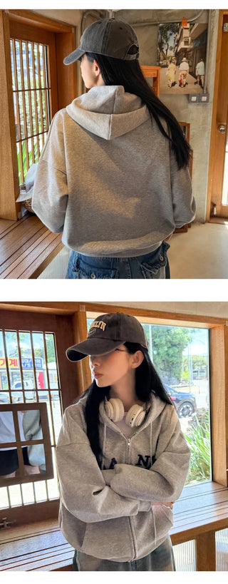 Boxy Zip Hoodie