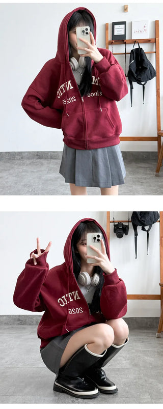 Boxy Zip Hoodie