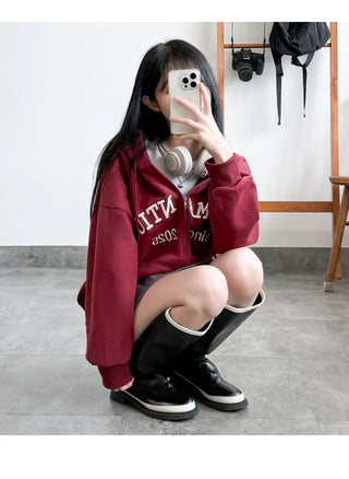 Boxy Zip Hoodie