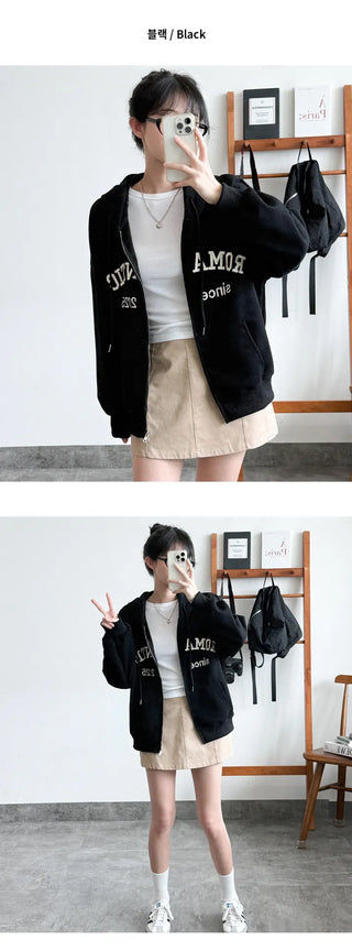 Boxy Zip Hoodie