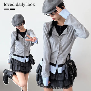 Layered Shirt Cardigan