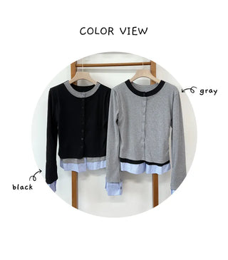 Layered Shirt Cardigan