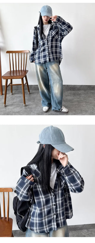 Check Hooded Shirt
