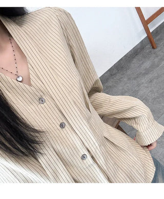Striped Ribbon Blouse