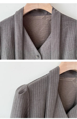 Striped Ribbon Blouse