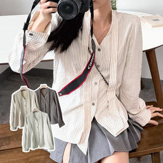 Striped Ribbon Blouse