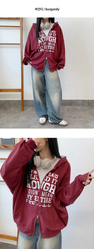 Oversized Zip Hoodie