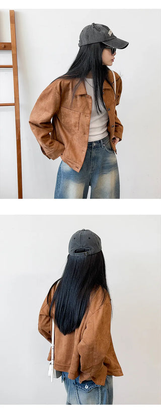 Suede Blouson Jacket