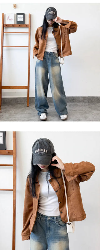 Suede Blouson Jacket