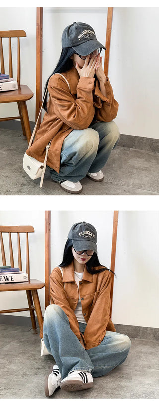 Suede Blouson Jacket