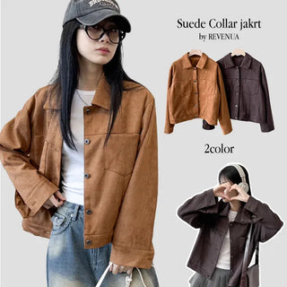 Suede Blouson Jacket