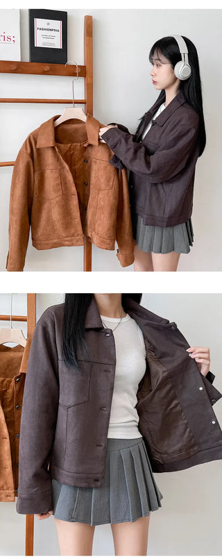 Suede Blouson Jacket