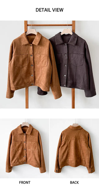 Suede Blouson Jacket