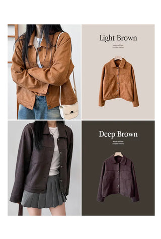 Suede Blouson Jacket