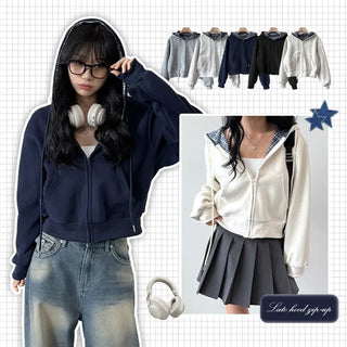 Check Zip Hoodie