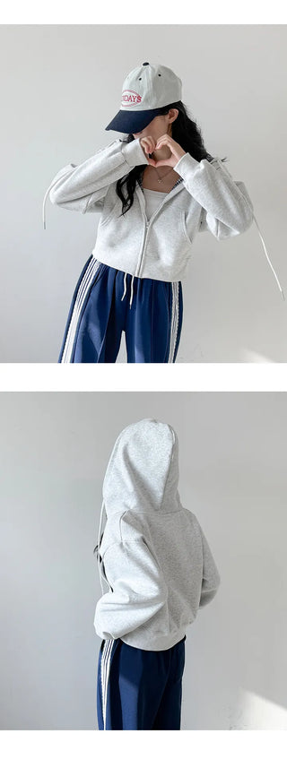 Check Zip Hoodie