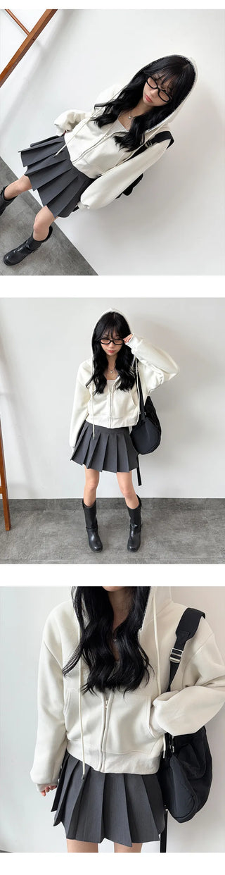 Check Zip Hoodie