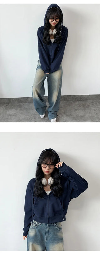 Check Zip Hoodie