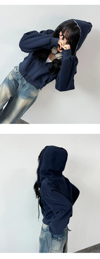 Check Zip Hoodie