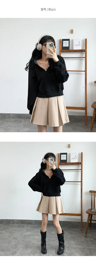 Check Zip Hoodie