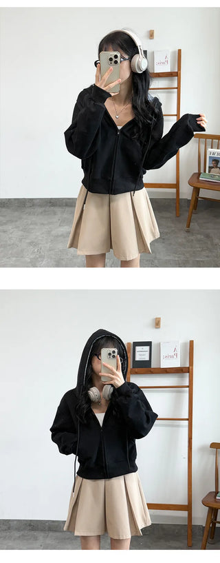 Check Zip Hoodie